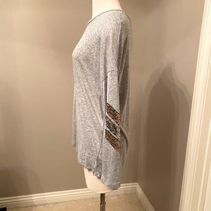 Pink Lily Boutique Top w/ Elbow Accents NWT (S)